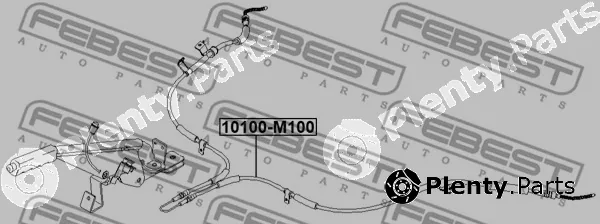 Febest 10100-M100 — Cable Pull, parking brake