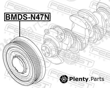 Febest BMDS-N47N — Belt Pulley, crankshaft