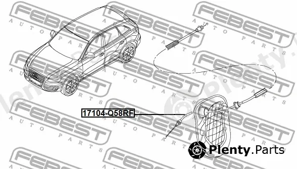 Febest 17104-Q58RF — Cable Pull, door release