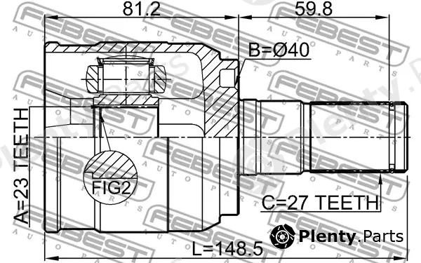 Febest 1211-CRE16LH — Joint Kit, drive shaft