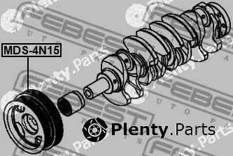 Febest MDS-4N15 — Belt Pulley, crankshaft