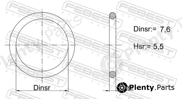 Febest 05400-001 — Seal Ring, injector
