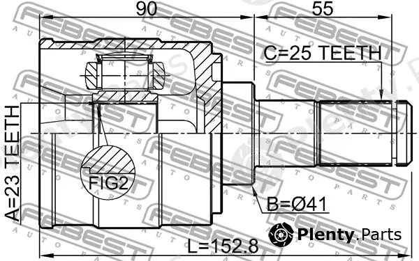 Febest 1211-CREMT2WD — Joint Kit, drive shaft