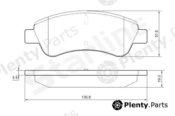 Starline BDS842P — Brake Pad Set, disc brake
