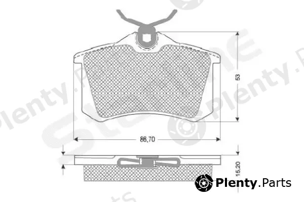 Starline BDS831P — Brake Pad Set, disc brake