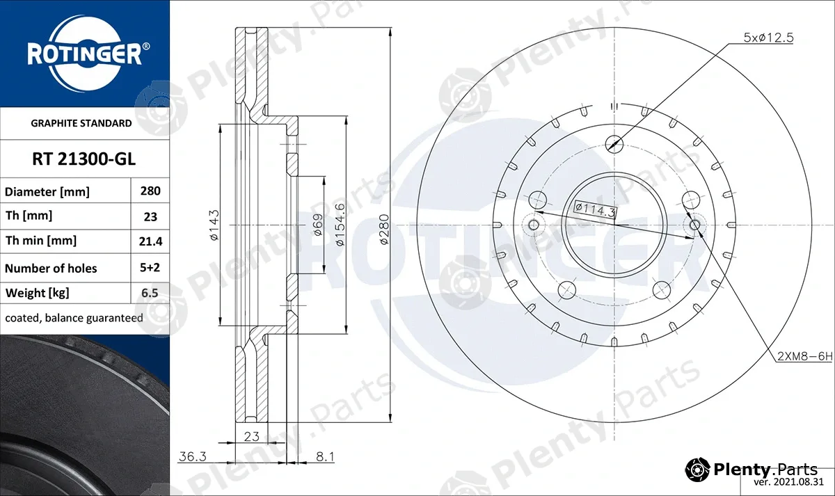 Rotinger RT21300-GL — Brake Disc GRAPHITE LINE