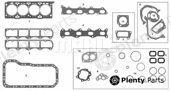 Metal Leve JRM-9016/4 — Full Gasket Kit, engine