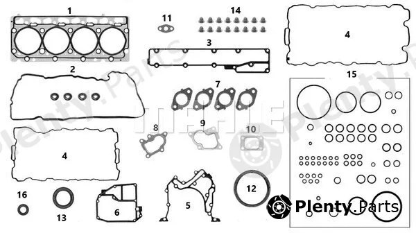 Metal Leve JRM-9811/4 — Full Gasket Kit, engine