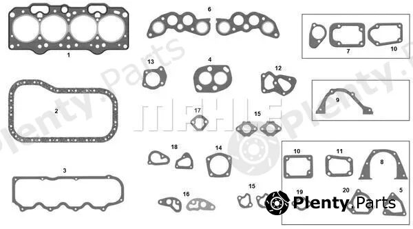 Metal Leve JRM-1638/4 — Full Gasket Kit, engine