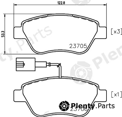 Cobreq N-569 — Brake Pad Set, disc brake