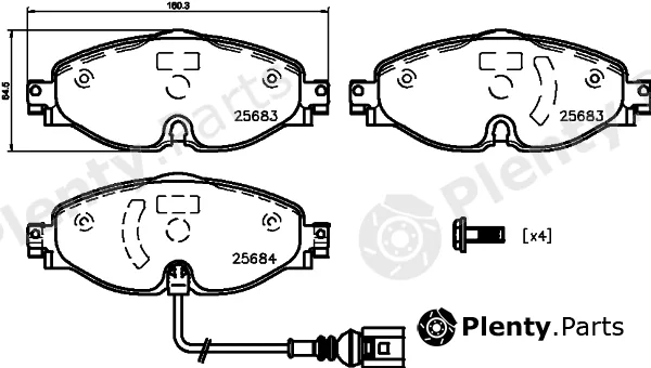 Cobreq N-298 — Brake Pad Set, disc brake