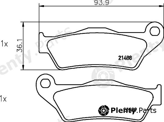 Cobreq N-1806 — Brake Pad Set, disc brake