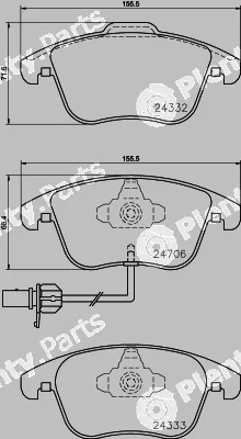 Cobreq N-1738C — Brake Pad Set, disc brake cerâmica