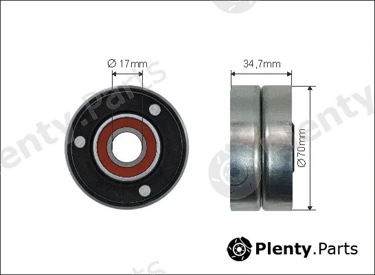Caffaro 500412 — Deflection/Guide Pulley, V-ribbed belt