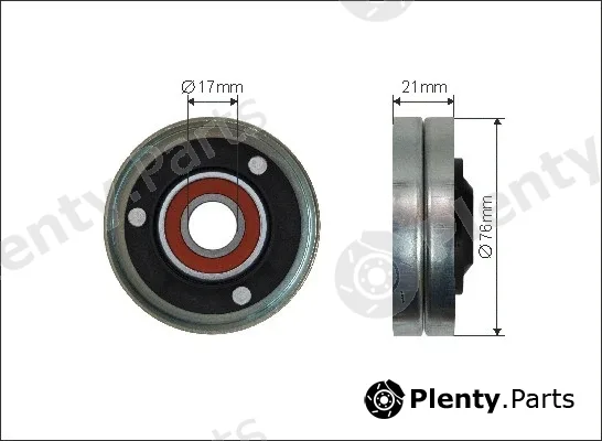 Caffaro 500438 — Deflection/Guide Pulley, V-ribbed belt