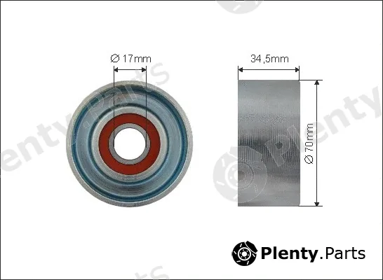 Caffaro 500465 — Tensioner Pulley, V-ribbed belt