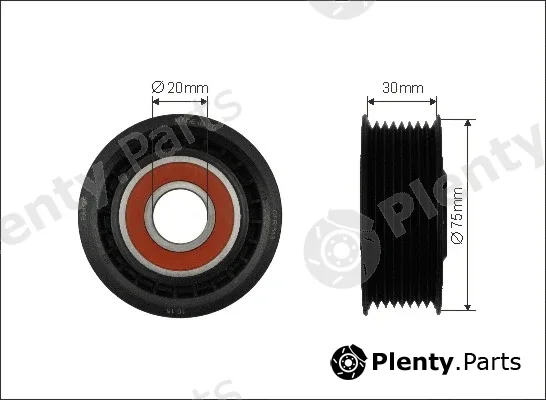 Caffaro 500308 — Deflection/Guide Pulley, V-ribbed belt