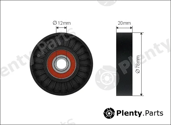 Caffaro 208-92 — Deflection/Guide Pulley, V-ribbed belt