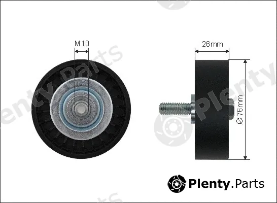 Caffaro 22-37 — Deflection/Guide Pulley, V-ribbed belt