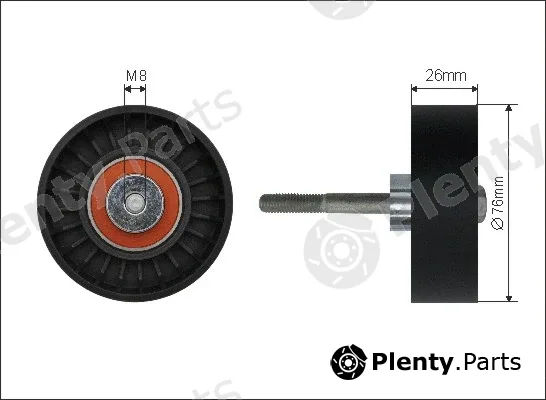 Caffaro 22-20 — Deflection/Guide Pulley, V-ribbed belt
