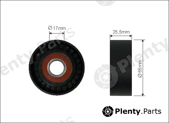 Caffaro 434-00 — Tensioner Pulley, V-ribbed belt