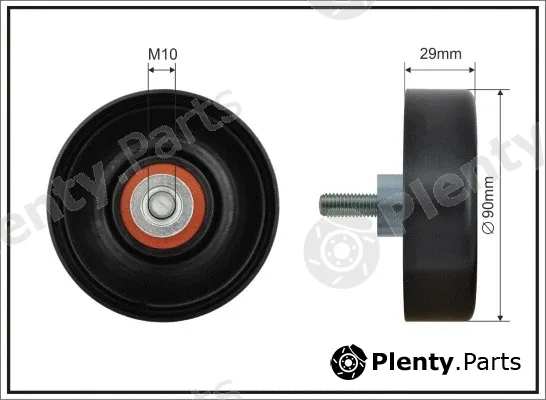 Caffaro 500669 — Deflection/Guide Pulley, V-ribbed belt