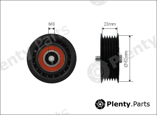Caffaro 500399 — Deflection/Guide Pulley, V-ribbed belt