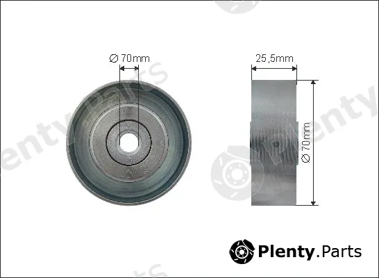 Caffaro 500550 — Deflection/Guide Pulley, V-ribbed belt