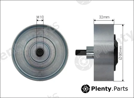 Caffaro 500158 — Deflection/Guide Pulley, V-ribbed belt