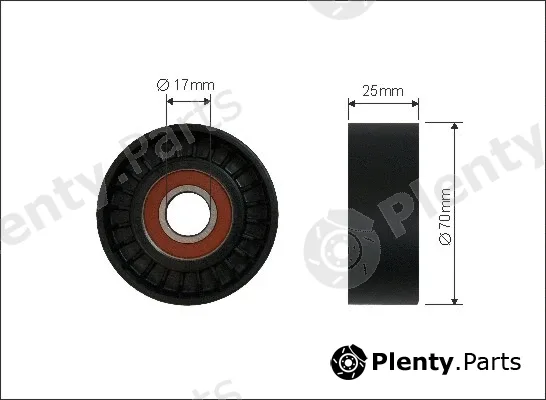 Caffaro 136-00 — Tensioner Pulley, V-ribbed belt