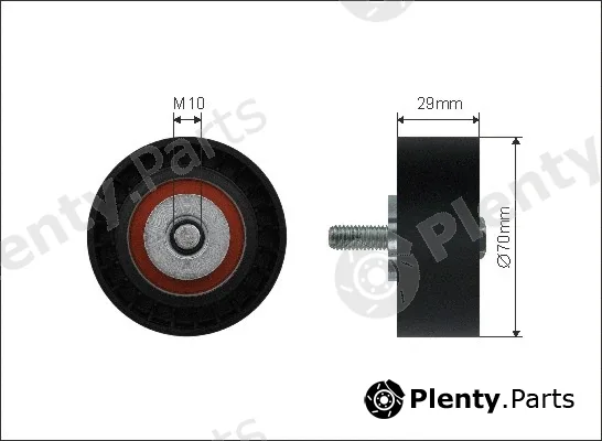 Caffaro 35-66 — Deflection/Guide Pulley, V-ribbed belt