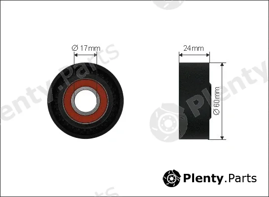 Caffaro 500562 — Tensioner Pulley, V-ribbed belt