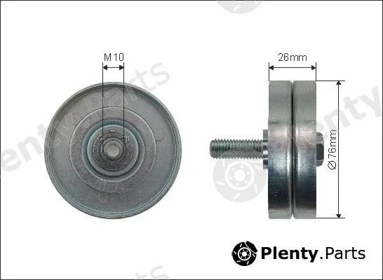 Caffaro 166-37 — Deflection/Guide Pulley, V-ribbed belt
