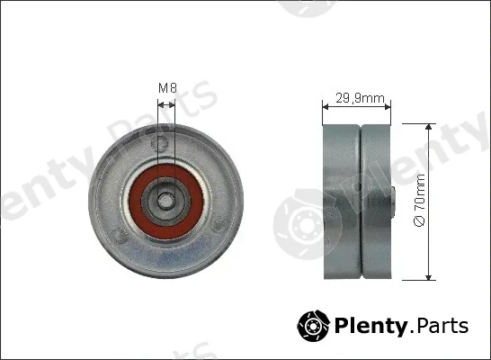 Caffaro 500228 — Tensioner Pulley, V-ribbed belt