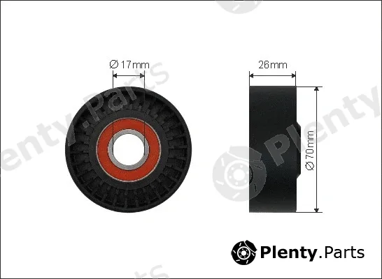 Caffaro 384-00 — Tensioner Pulley, V-ribbed belt