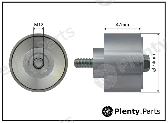 Caffaro 500709 — Deflection/Guide Pulley, V-ribbed belt