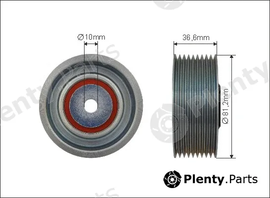 Caffaro 500200 — Deflection/Guide Pulley, V-ribbed belt