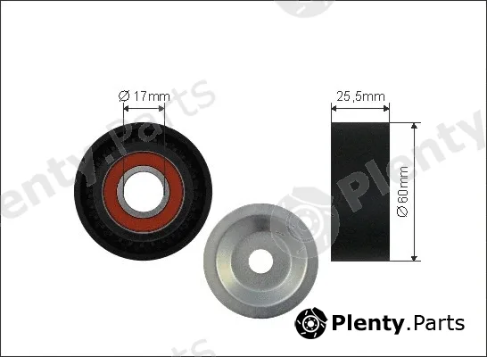 Caffaro 133-00 — Tensioner Pulley, V-ribbed belt