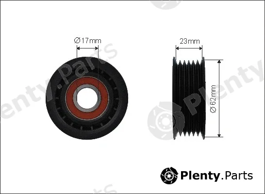 Caffaro 500173 — Tensioner Pulley, V-ribbed belt
