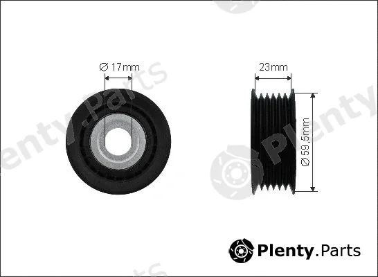 Caffaro 500561 — Tensioner Pulley, V-ribbed belt