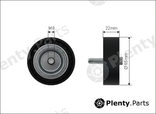 Caffaro 500268 — Deflection/Guide Pulley, V-ribbed belt