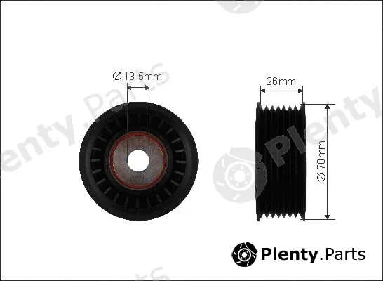 Caffaro 489-99 — Deflection/Guide Pulley, V-ribbed belt