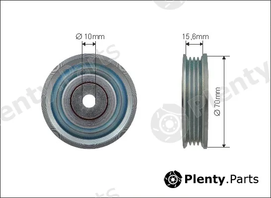 Caffaro 500433 — Deflection/Guide Pulley, V-ribbed belt