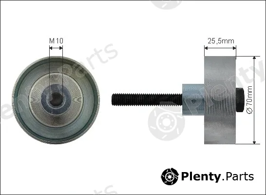 Caffaro 500471 — Deflection/Guide Pulley, V-ribbed belt