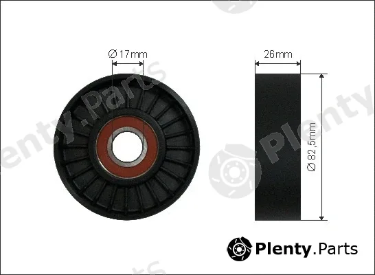 Caffaro 500348 — Tensioner Pulley, V-ribbed belt