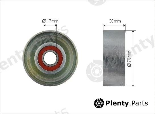 Caffaro 500549 — Deflection/Guide Pulley, V-ribbed belt