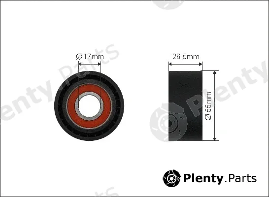 Caffaro 500526 — Tensioner Pulley, V-ribbed belt