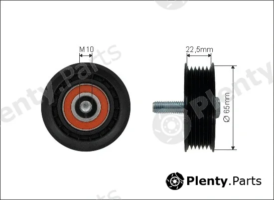 Caffaro 500411 — Deflection/Guide Pulley, V-ribbed belt