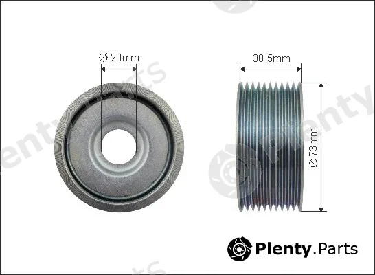 Caffaro 500302 — Tensioner Pulley, V-ribbed belt