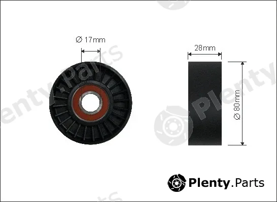 Caffaro 172-00 — Deflection/Guide Pulley, V-ribbed belt